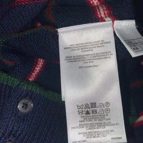 Brooks Brothers Women's 100% merino wool Nautical stripe sweater SIZE LARGE - Picture 3 of 5